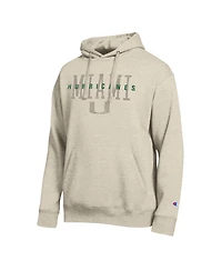 Champion Men's Miami Hurricanes All-Star Neutral Stack Fleece-Lined Relaxed-Fit Hoodie