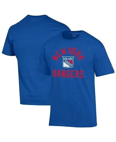 Champion Men's New York Rangers Primary Logo Classic Fit Cotton Jersey T-Shirt