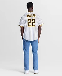 Nike Men's San Diego Padres Mason Miller Home Replica V-Neck Short-Sleeve Jersey