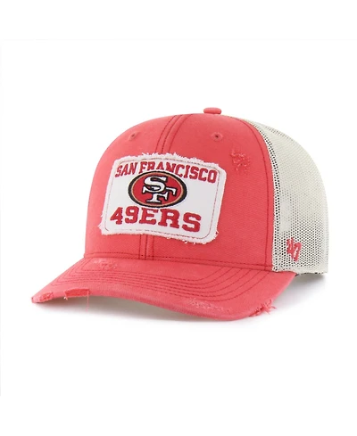 '47 Brand Men's Red San Francisco 49ers Egremont Well-Worn Adjustable Trucker Hat