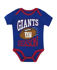 Outerstuff Baby Boys and Girls 3-Piece New York Giants First Round Pick Creeper