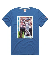 Homage Men's New York Mets Darryl Strawberry Crewneck Tri-Blend Relaxed-Fit T-Shirt