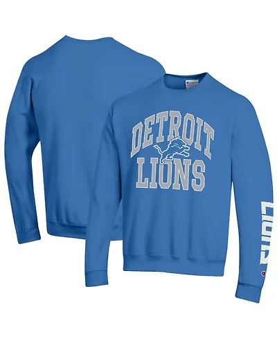 Champion Men's Detroit Lions Powerblend Crewneck Pullover Fleece Sweatshirt