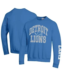 Champion Men's Detroit Lions Powerblend Crewneck Pullover Fleece Sweatshirt