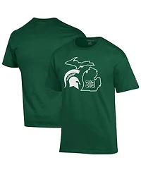 Champion Men's Michigan State Spartans 313 Crewneck Graphic T-Shirt