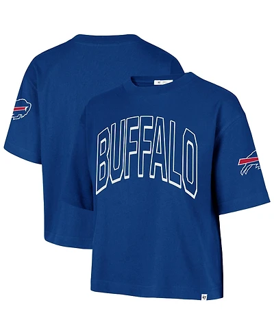 '47 Brand Women's Buffalo Bills Call Out Reed City Relaxed Fit Cropped Graphic Tee
