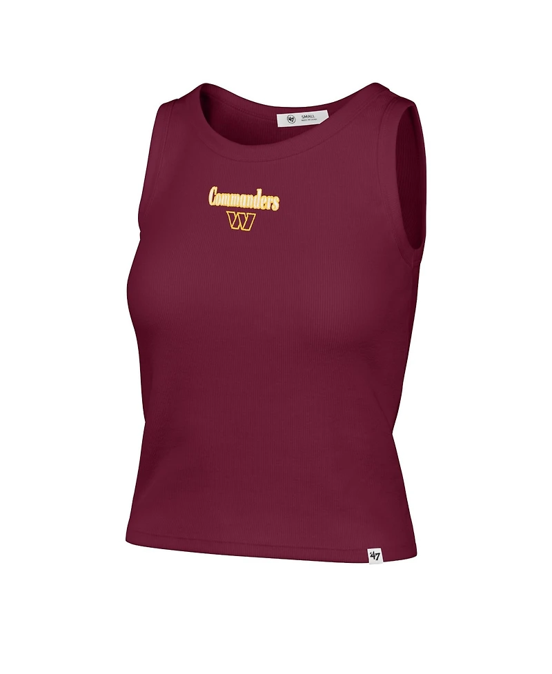 '47 Brand Women's Washington Commanders Ribbed Cropped Cotton-Blend Tank Top