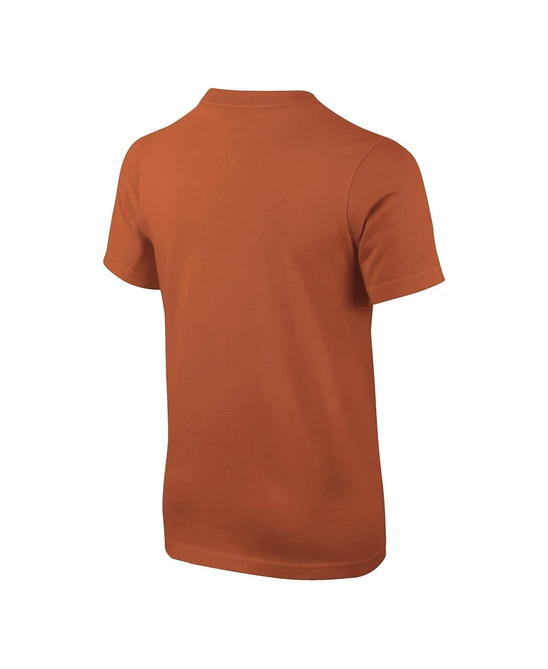 Nike Big Boys and Girls Texas Orange Longhorns Logo T-Shirt
