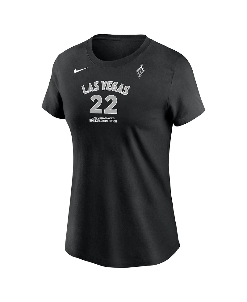 Nike Women's Las Vegas Aces A'ja Wilson Name & Number Explorer Edition T-Shirt
