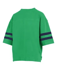 Pressbox Women's Notre Dame Fighting Irish Wayne Tyler Oversized Cropped Graphic T-Shirt