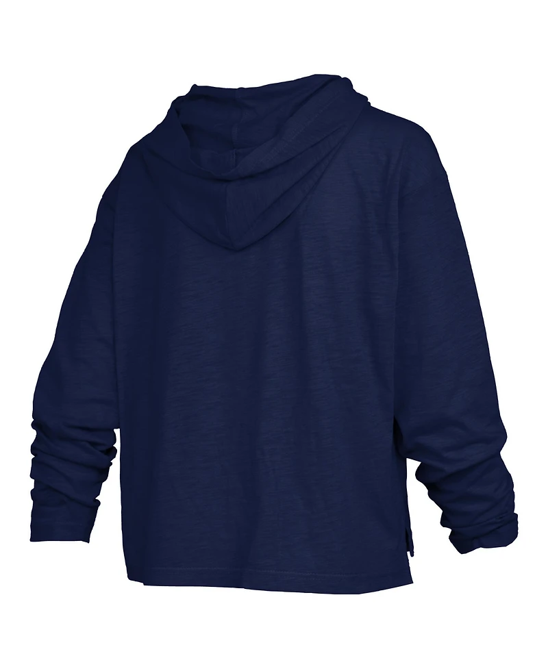 Pressbox Women's UConn Huskies Castillo Slub Long-Sleeve Hooded T-Shirt