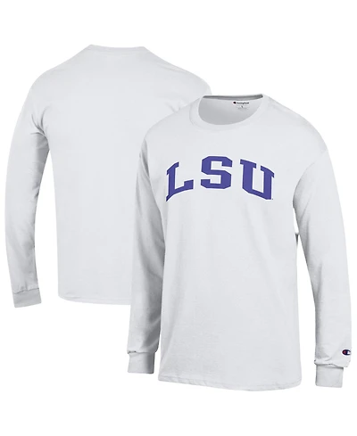 Champion Men's Lsu Tigers Basic Arch Long-Sleeve Screen-Print T-Shirt
