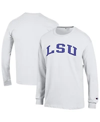 Champion Men's Lsu Tigers Basic Arch Long-Sleeve Screen-Print T-Shirt