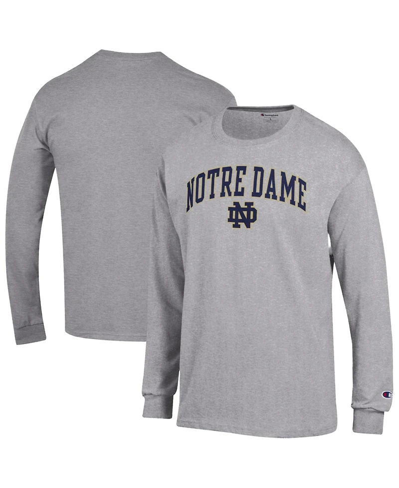 Champion Men's Notre Dame Fighting Irish Arch Over Logo Long-Sleeve Crewneck T-Shirt