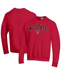 Champion Men's Red Nc State Wolfpack Arch Over Logo Pullover Sweatshirt