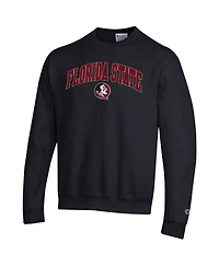Champion Men's Black Florida State Seminoles Arch Over Logo Pullover Sweatshirt