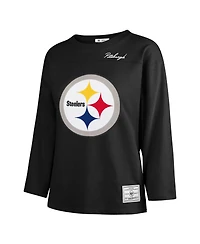 '47 Brand Women's Pittsburgh Steelers Game Nod Timeless Long-Sleeve Heavyweight T-Shirt