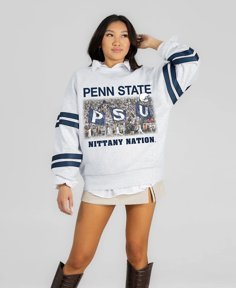 Gameday Couture Women's Penn State Nittany Lions Off the Grid Oversized Fleece Graphic Sweatshirt
