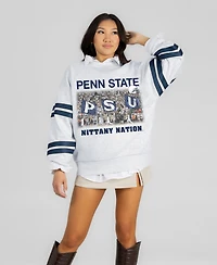 Gameday Couture Women's Penn State Nittany Lions Off the Grid Oversized Fleece Graphic Sweatshirt