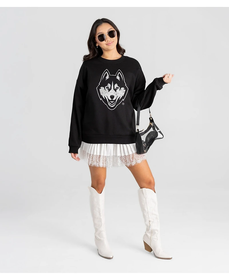 Gameday Couture Women's UConn Huskies Dropped Shoulder Graphic Cotton-Blend Sweatshirt