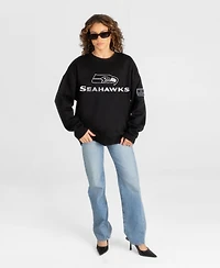 Gameday Couture Women's Seattle Seahawks Bold Move Oversized Crewneck Sweatshirt