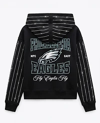 Gameday Couture Women's Philadelphia Eagles Eyes on the Prize Cropped Full-Zip Hoodie