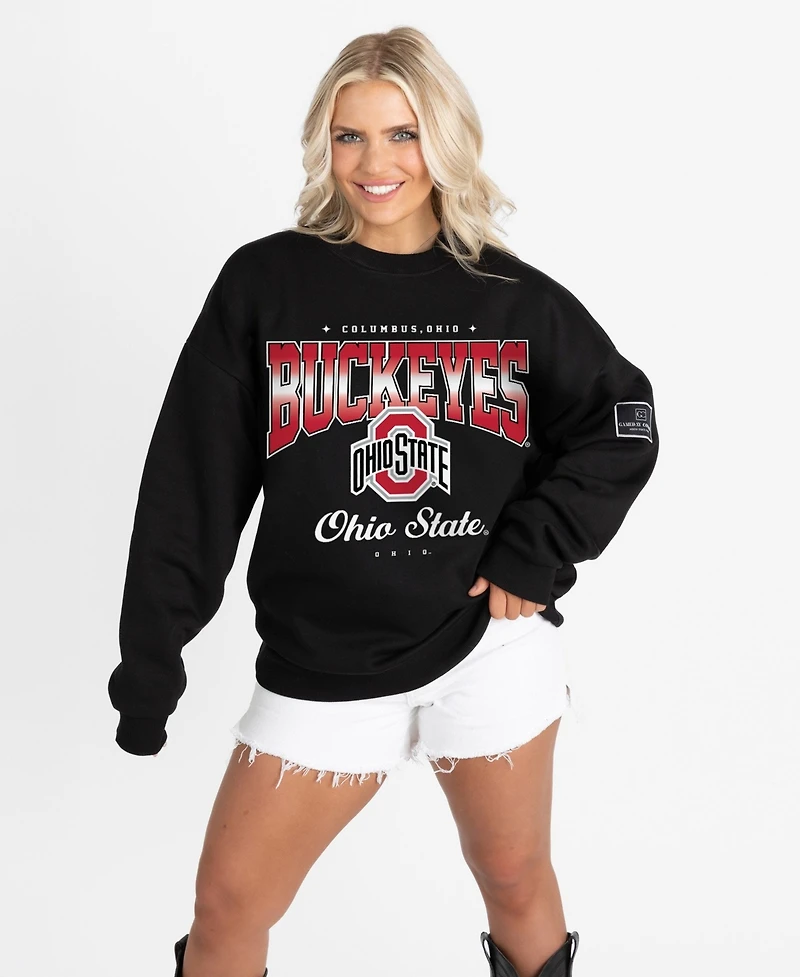 Gameday Couture Women's Ohio State Buckeyes Powerhouse Play Oversized Fleece Sweatshirt
