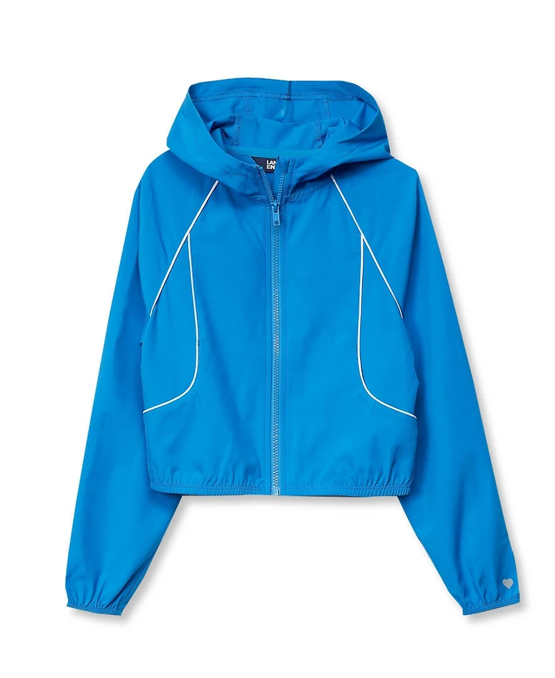 Lands' End Girls Active Long Sleeve Hooded Track Jacket