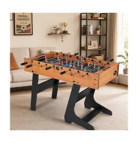 Sugift Folding Foosball Table with 22 Players and Dual Slide Scorers for Small Spaces