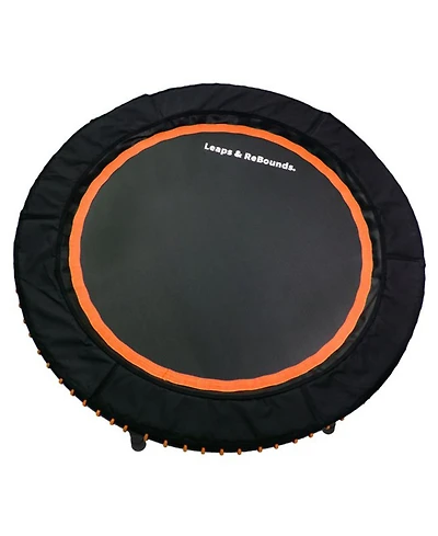 Leaps and Rebounds 40" Mini Fitness Trampoline and Rebounder Gym Equipment, Orange