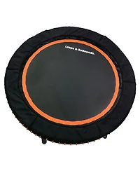 Leaps and Rebounds 40" Mini Fitness Trampoline and Rebounder Gym Equipment, Orange