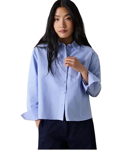 Whistles Women's Boxy Oxford Cotton Shirt
