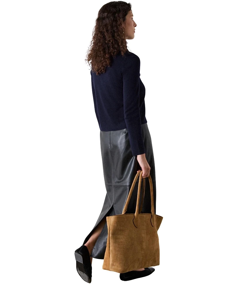 Whistles Women's Crew Neck Scarf Cardigan