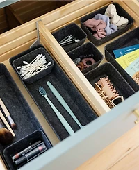 three by Felt-Like Storage Bins