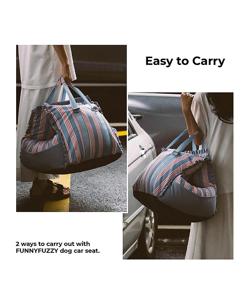 FunnyFuzzy First Class Waterproof Dog Car Single-Seat Bed