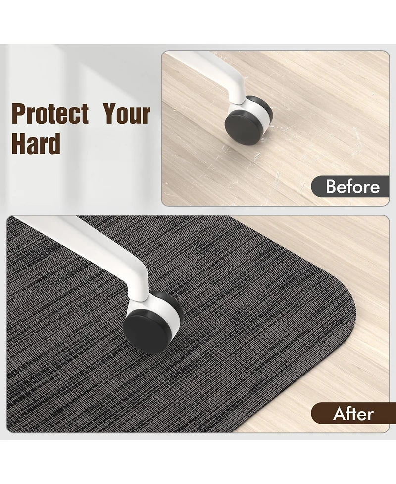 Danrong Large Anti Slip Pvc Floor Protector Mat For Hardwood Tile And Hard Floors