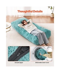 Sugift Giant Plush Bean Bag Chair for Adults with Removable Washable Cover 71 Inch Long