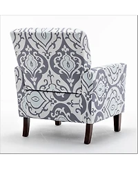 Slickblue Modern Patterned Armchair with Foam Padded Seat and Wood Legs