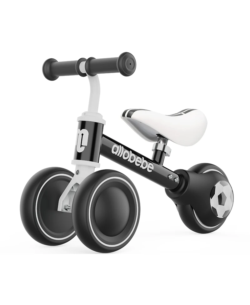 Allobebe Baby Balance Bike 3-Wheel with Adjustable Seat and Silent Wheels Ride-On, Ages 1-3