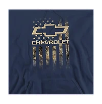 Corvette Men's Chevrolet Camo Flag Graphic Pullover Hoodie