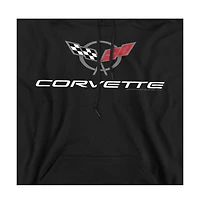 Corvette Men's Modern Emblem Graphic Long-Sleeve Pull-Over Hoodie