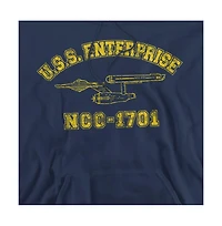 Star Trek Men's Enterprise Graphic Kangaroo-Pocket Hoodie