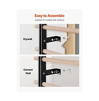 Slickblue 9 Level Swedish Ladder Wall Gym with Suspension Trainer