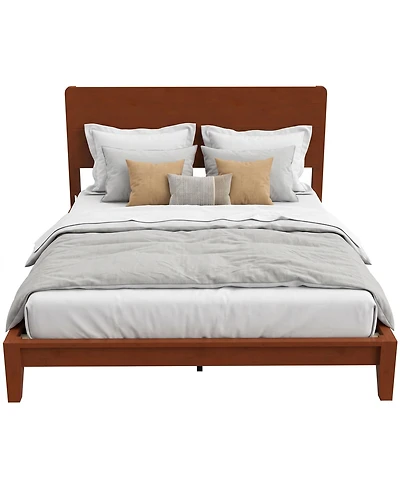 Homcom Queen Bamboo Bed Frame with Headboard, Platform