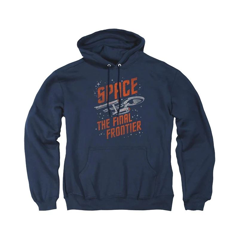 Star Trek Men's Space Travel Graphic Kangaroo-Pocket Pullover Hoodie