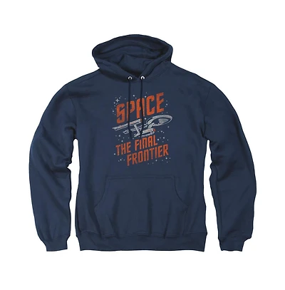 Star Trek Men's Space Travel Graphic Kangaroo-Pocket Pullover Hoodie