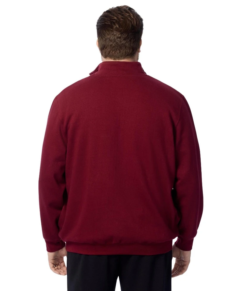 KingSize Men's Big & Tall Quarter-Zip Fleece Sweatshirt
