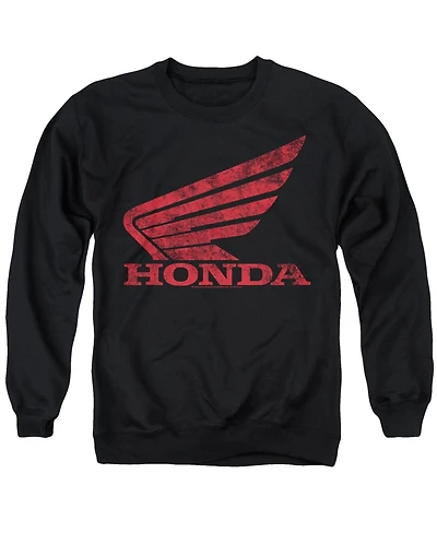 Honda Men's Powersports Wing Distressed-Graphic Crewneck Sweatshirt