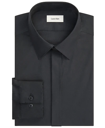 Calvin Klein Men's Tailored Occasion Slim-Fit Point-Collar Cotton-Blend Dress Shirt