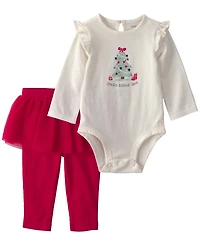 Carter's Baby Girls' Santa's Littlest Love Bodysuit and Tutu Pants, 2-Piece Set